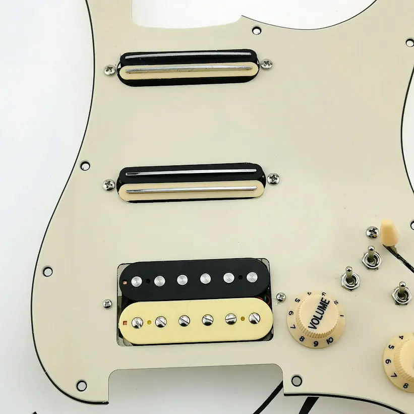 

Гитарный звукосниматель Alnico V Humbucker с предустановленной проводкой, одинарный, с комплектом проводки, для гитары, цвет зебра