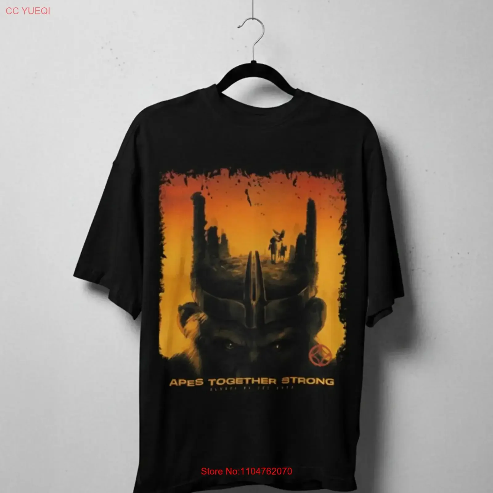Apes Together Strong Planet of the T Shirt Movie S448 vintage Washed Soft Slightly graphic Casual Versatile Breathable Stylish