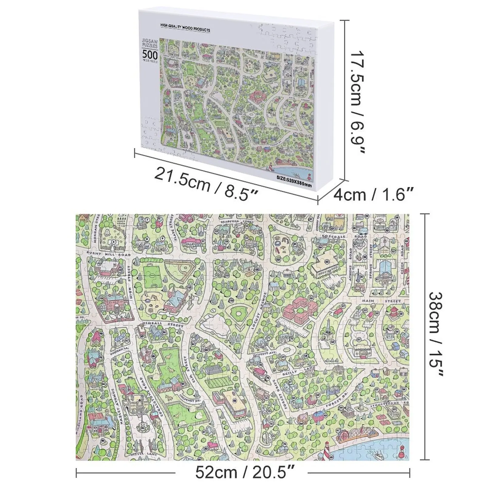 لغز الصور المقطوعة لخريطة Baby-sitters Club Stoneybrook هدية شخصية للأطفال