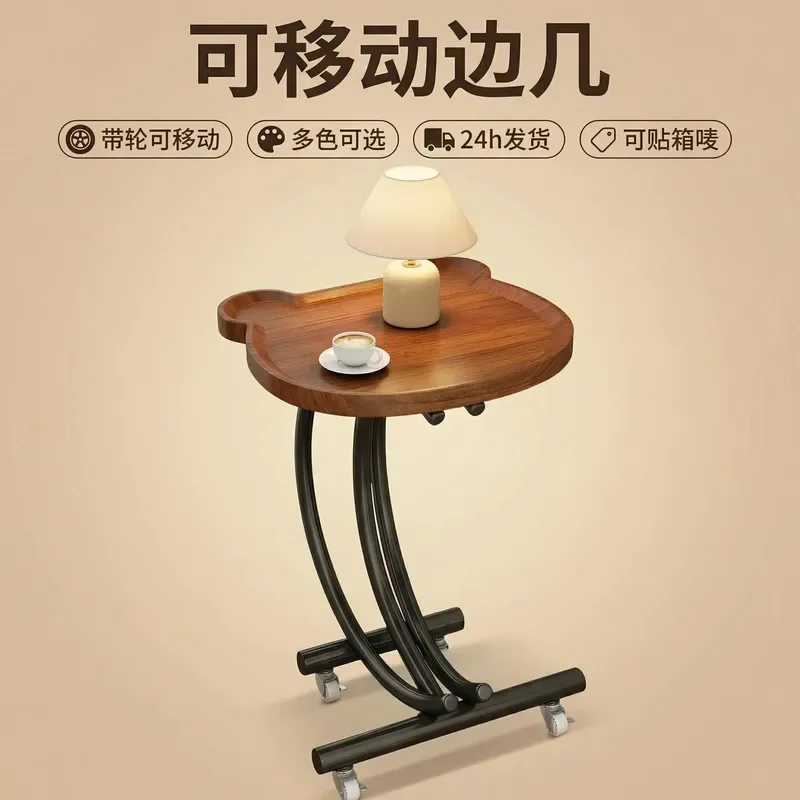 for Modern Simple Solid Wood Tea Table Small Apartment Bedside Coffee Table Mobile Sofa Edge Table Balcony Negotiation Desk