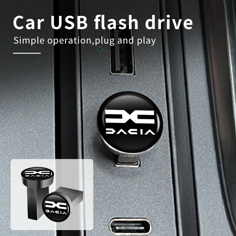 Car 16/32/64GB USB Flash Drives Mini Memory Stick Plug Accessories For Dacia Logan Mcv 2 Duster Sandero Lodgy Dokker Stepway
