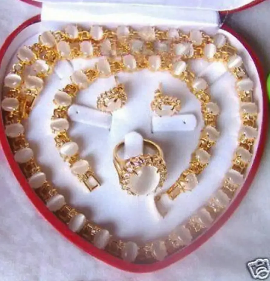 

Ожерелье с белым опалом, браслет, серьги, кольцо, комплект ювелирных изделий, часы, оптовая продажа, кварцевый камень, кристалл CZ