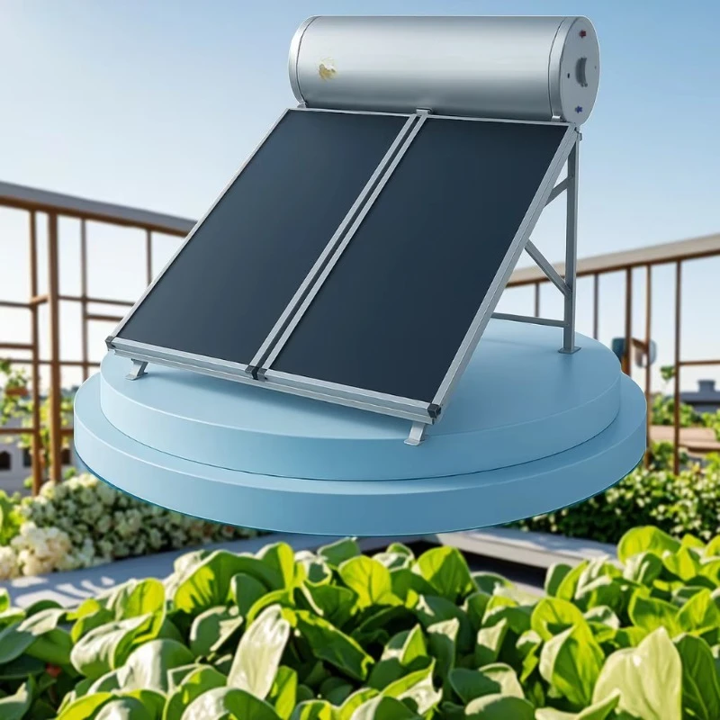 Household flat-panel solar water heater with 200L or 300L enamel water tank for energy-saving hot water solar geysers