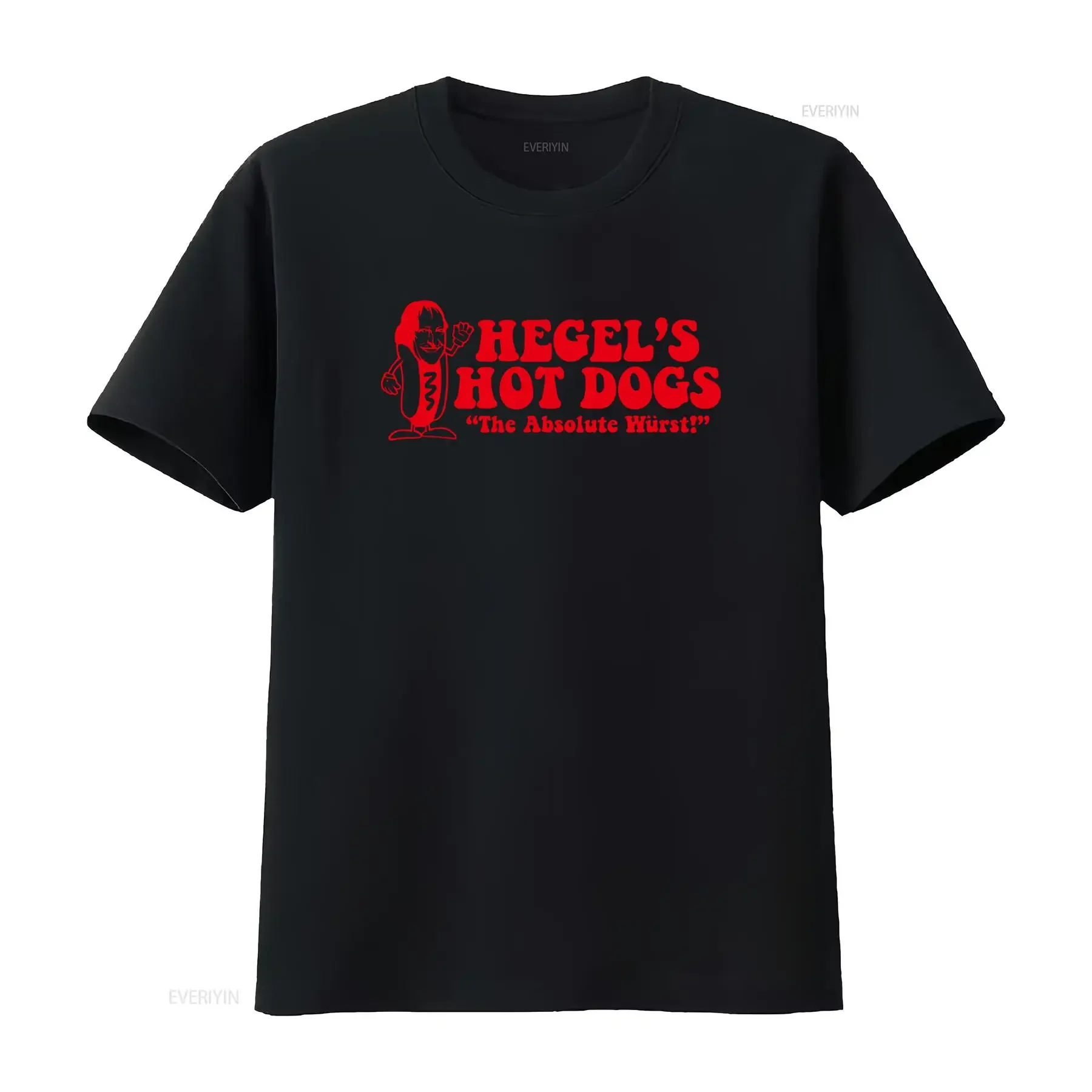 T-shirt « The Absolute Würst » de Hegel's Hot Dogs Philosophy, imprimé vintage, délavé, style décontracté, haut graphique pour tous les jours