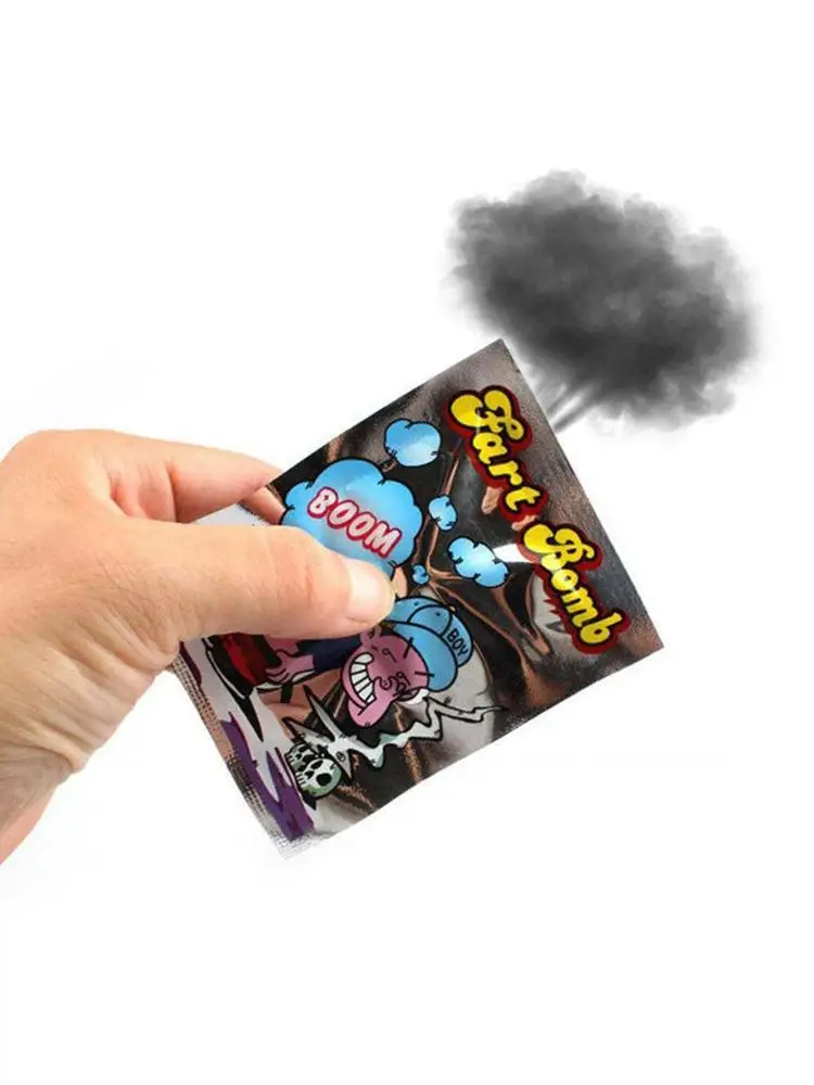 5PCS Nieuwe Gadget Stinkende Pakket Scheet Bom Tas April Fool's Day Creatieve Prank Bromas Stink Bag Grappige Gadgets speelgoed - afbeelding 2