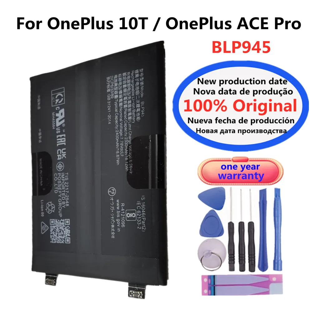 

Новый 100% оригинальный аккумулятор для OnePlus 10T One Plus ACE Pro, сменные аккумуляторы, BLP945, аккумулятор 4800 мАч