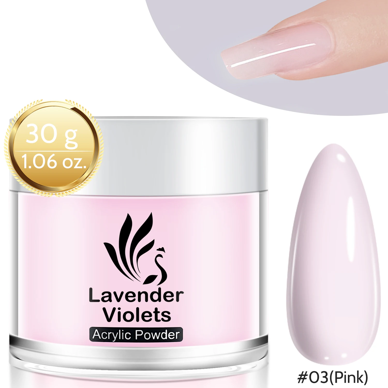 1.06 أوقية/30 جرام مسحوق أكريليك وردي اللون ومسحوق غمس 2 في 1 يستخدم لتطويل الأظافر نحت صالون تجميل الأظافر #1