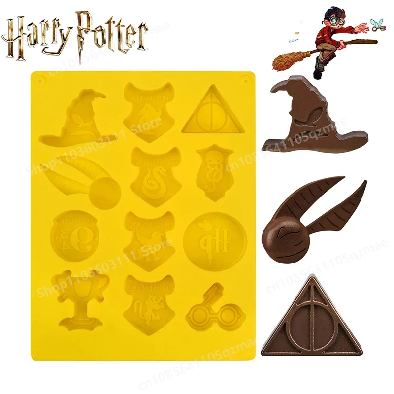 Wizarding Academy Silicone Mold Harries Potter Movie Peripherals Suitable for Cookies Cakes Ice Cube Anime Accessories Gifts