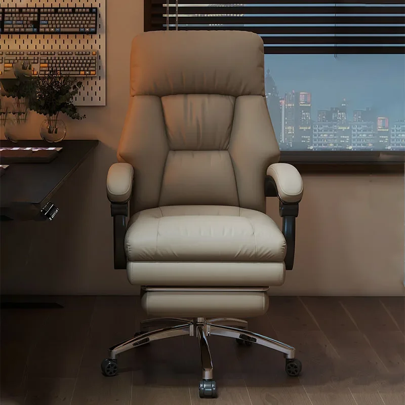 Nordic Latex Pad Office Chair Cover Stretch European Retro Luxury Gaming Chair High-end Brown Chaise Bureau Home Furniture