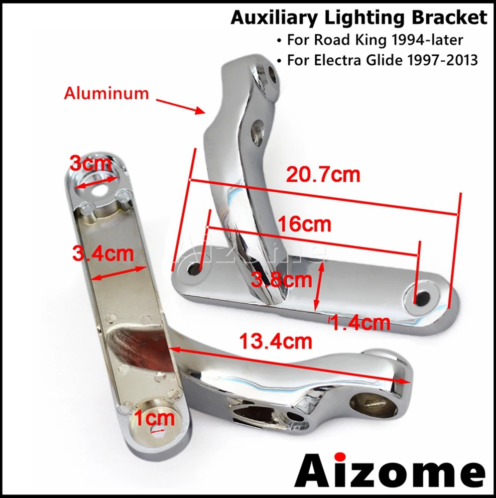 Kit luci ausiliarie per montaggio su moto fendinebbia staffa di supporto per indicatori di direzione per Harley Touring Electra Glide Road King