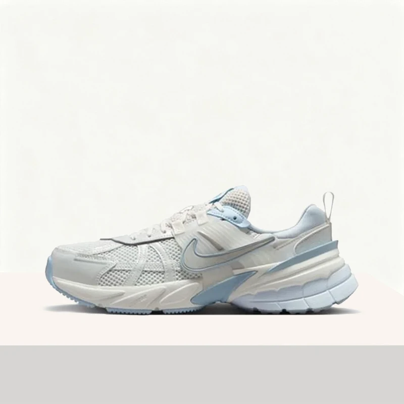 

Удобные и универсальные женские повседневные кроссовки Nike V2K Run с низким верхом и противоскользящей подошвой, белые/серые FD0736-009