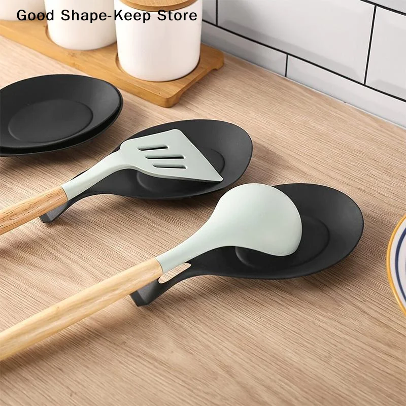 dailyLarge Ceramic Spoon Holder Heat Resistant Rest for Cooking Utensils Coffee Countertop Non Slip DesignDaily products
