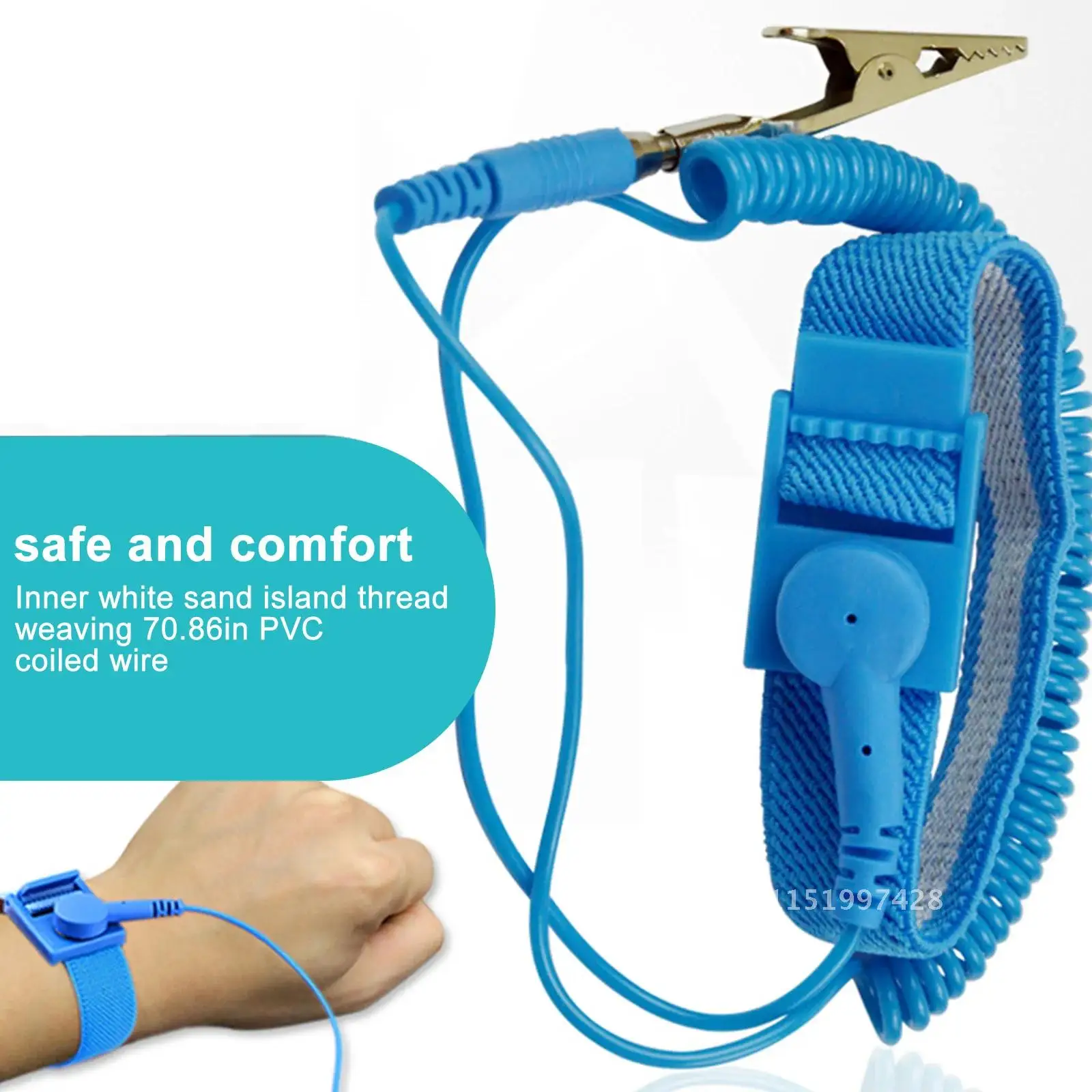 Prevent Static Shock With Clip For Sensitive Electronics Repair Work Anti Static ESD PVC Wired Wrist Strap Discharge Grounding