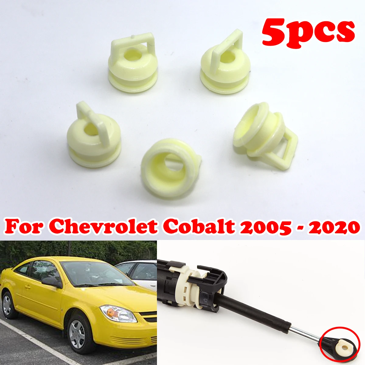 

5pcs For Chevrolet Cobalt AT Gear Shifter Cable Bushing Rubber Sleeve Grommet Clip Shift linkage End Repair Kit 2005 2006-2020