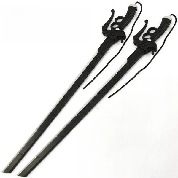 Eren Mikasa Sword Levi Cosplay Props 100cm PU Rubber Double Blades for Anime Comic Con Halloween Christmas Costumes Accessory