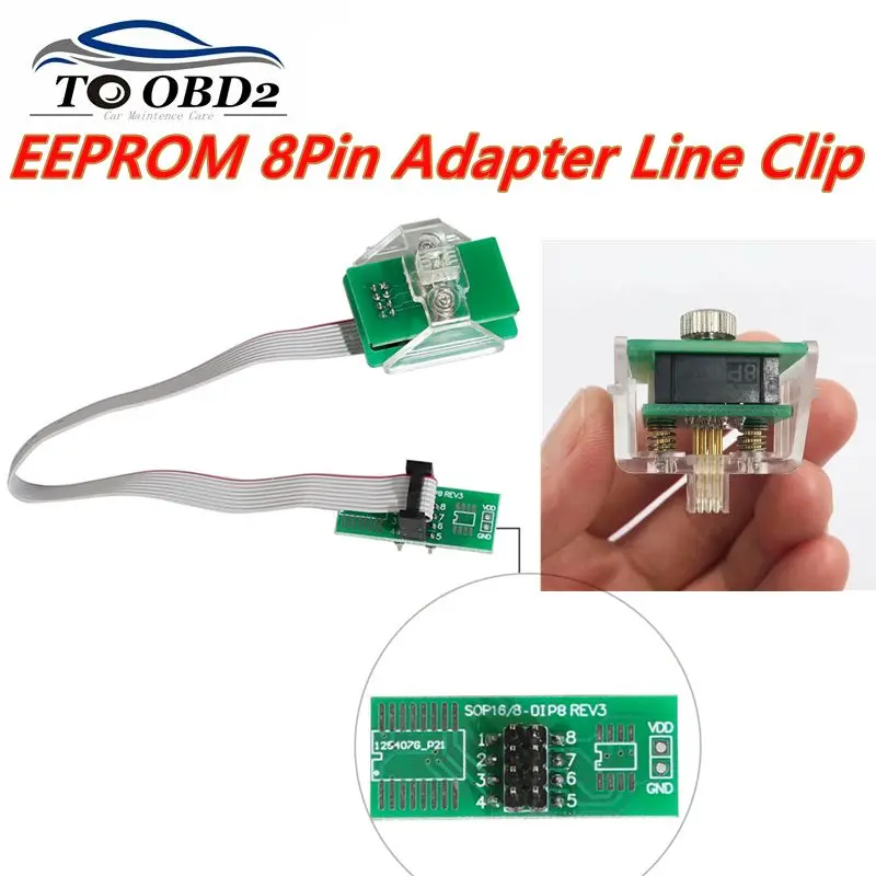 

Адаптер EEPROM, 8-контактный зажим для линии Soic 8 sop8, тестовый зажим для BMW, противоугонное чтение данных, работает для iProg/UPA/оранжевый/CG PRO 9S12