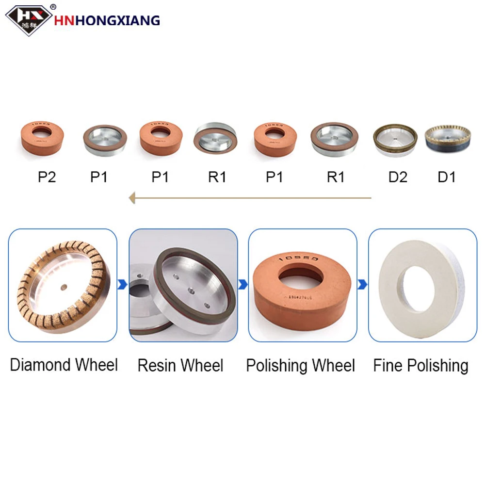 Roue de polissage de bord de verre pour machine à bord de verre, 10s40, 10s60, 10s80, 10S120