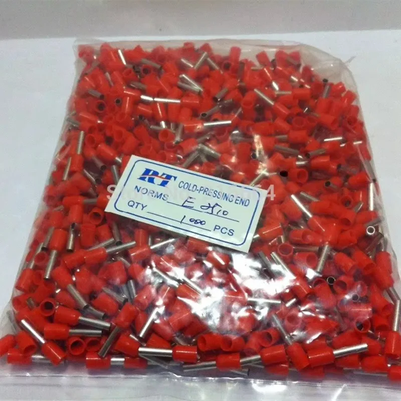 

E2510 14AWG 2.5mm 2 bootlace Ferrules for pre Tubular terminal connector