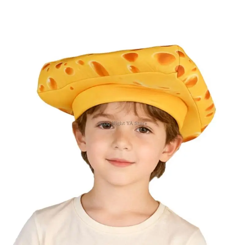 Accesorio divertido para disfraz sombrero queso, sombrero loco y tonto, suministros para fiestas queso, decoraciones, y
