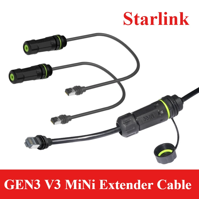 Mini Starlink Gen3 к RJ45 Ethernet-разъему-адаптер IP68 Водонепроницаемый 5 м для SPX Extender V3 CAT6 Гигабитный кабель Соединительный кабель Mini Starlink Gen3 к RJ45 Ethernet-разъему-адаптер IP68 Водонепроницаемый 5 м для SPX Extender V3 CAT6 Гигабитный кабель Соединительный кабель