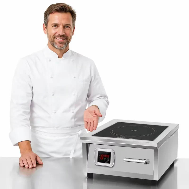 Commercial Industrial 6000W Induction Cooktop Heavy Stainless Steel Hot Professional Restaurant Bulk Wholesale OEM