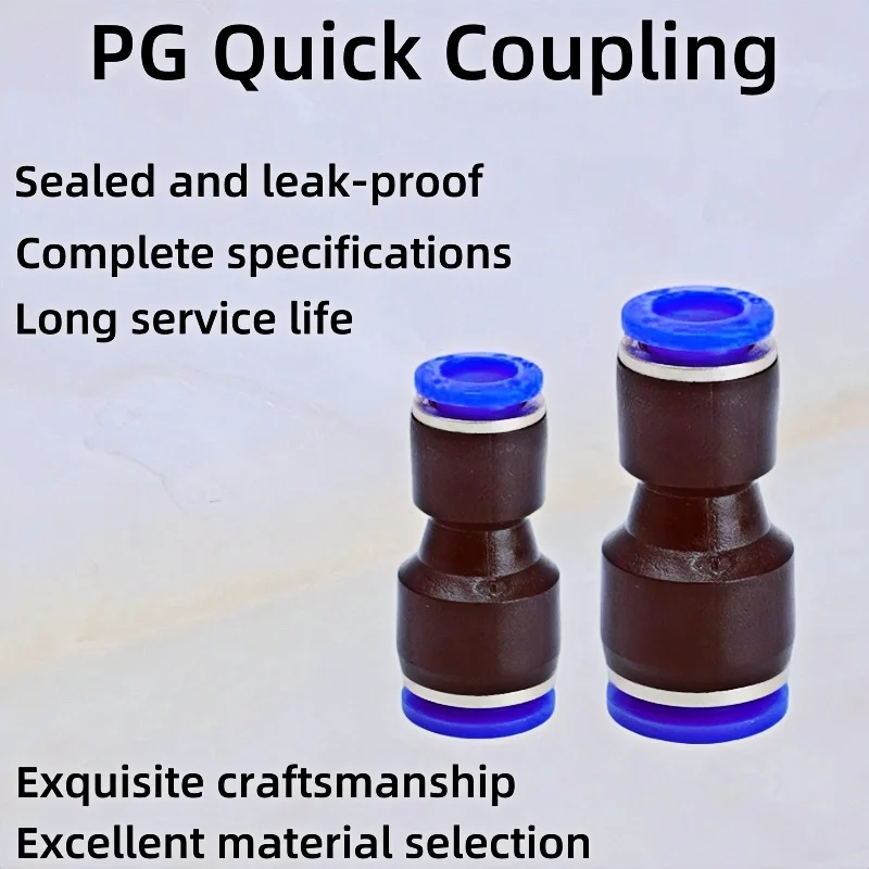 

Pneumatic tube quick couplings PG-4/6/8/10/12/14/16mm, pneumatic tool fittings, air, water hose, hose, straight push-in reducers