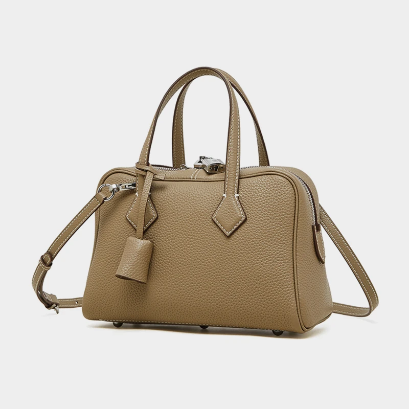 

Hifashion сумки через плечо из 100% натуральной кожи для женщин, трендовые дизайнерские сумки 2025 года с верхней ручкой, Boston, женские сумки