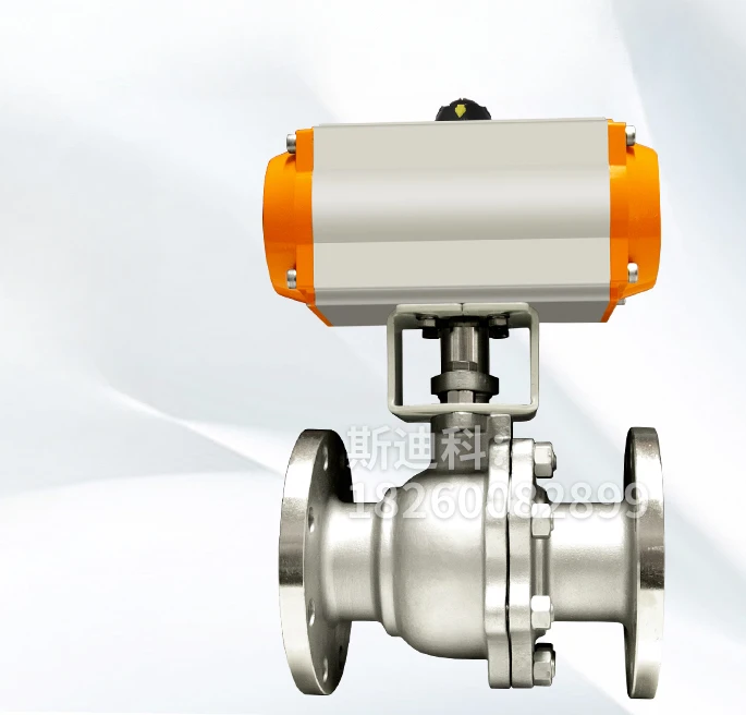 Q641F-16P 304 stainless steel pneumatic flanged ball valve steam high temperature pressure cut-off regulating valve