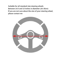 Car Interior Part Steering Wheel Cover Auto Car Pink Wear-resistant White 1 Piece Black For 37-38CM Leather None