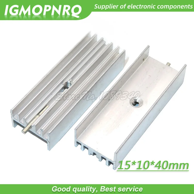 10pcs white Aluminum Heatsink Radiator 15*10*40mm With Needle Transistor TO-220 For TO220 Transistors IGMOPNRQ