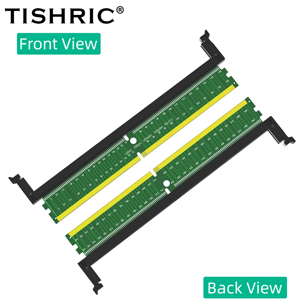 TISHRIC DDR5 Test Protection Card U-DIMM 288Pin Adapter DDR5 Memory Trial Protection Card with Short Latch