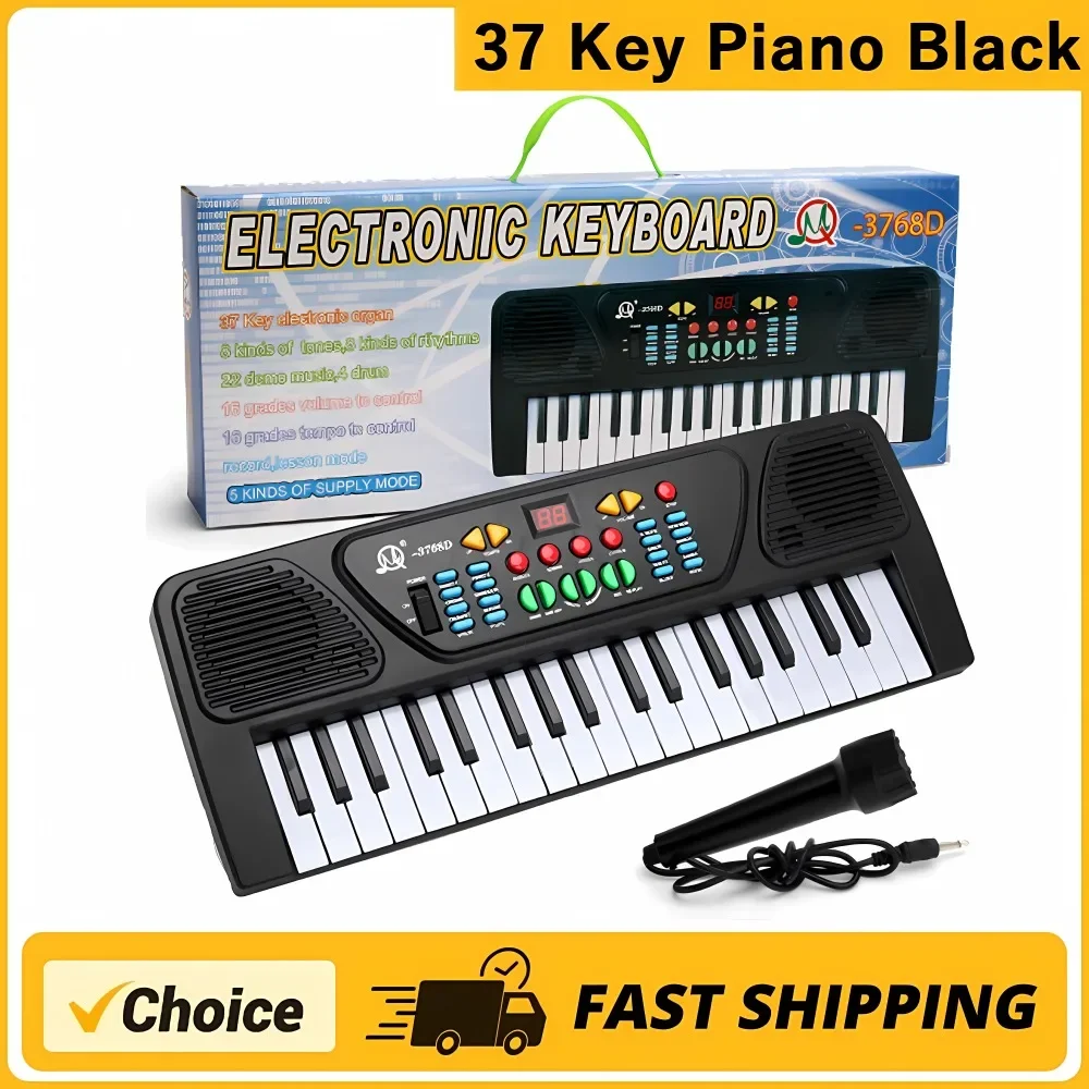 Kids Keyboard Piano, 37 Key Portable Electronic Piano for Kids, Digital Music Piano Keyboard Educational Toys