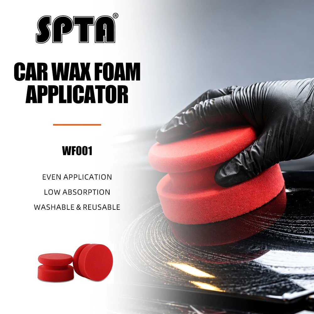 SPTA Hand Waxing Sponge Rubbing Compound Applicator-PACK, Car Beauty Waxing Pad Auto Paint Care Polishing Sponge Pad