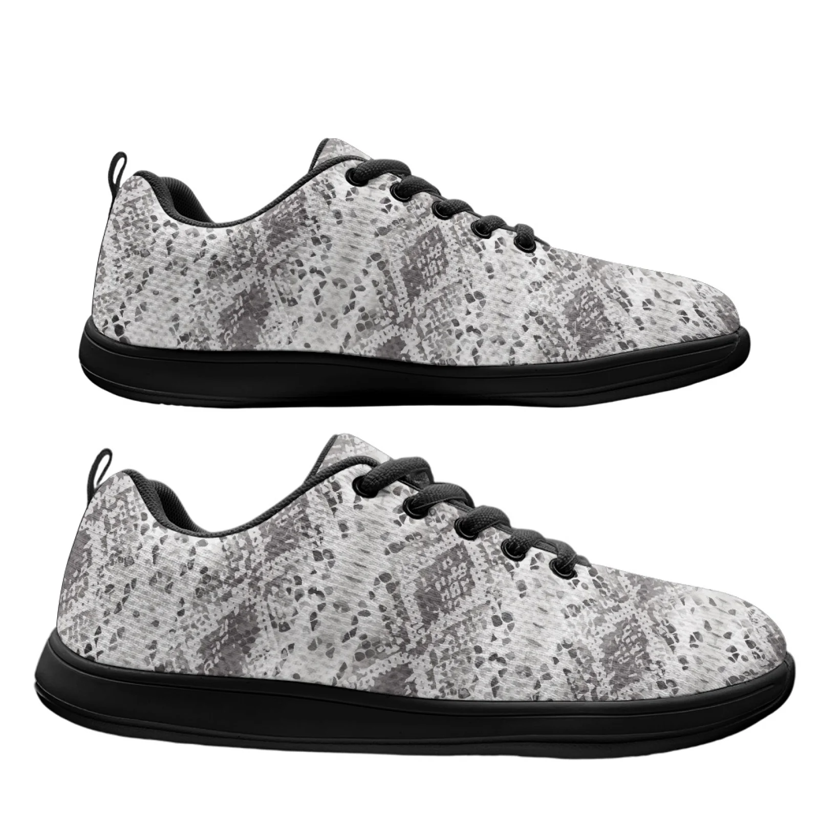 PENSTROLL Snakeskin Print Lightweight Athletic Sneaker for Hiking Mesh & EVA Wide Toe Box Shoes Backless Tennis Sneakers