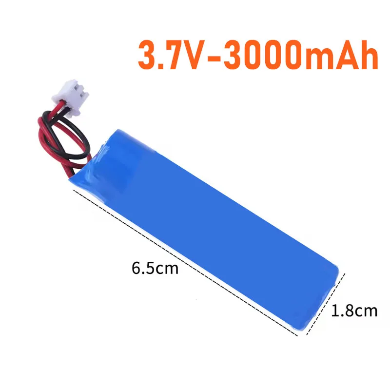 بطارية ليثيوم 3.7 فولت 18650 مع XH2.54-2P التوصيل 3000/6000/12000 مللي أمبير بطارية قابلة للشحن لصيد الأسماك مصباح ليد سمّاعات بلوتوث