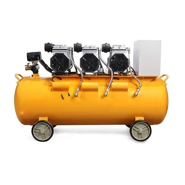 6400W 560L/MIN High Pressure Pure Copper Piston Type Mute Oil-Free Air Compressor