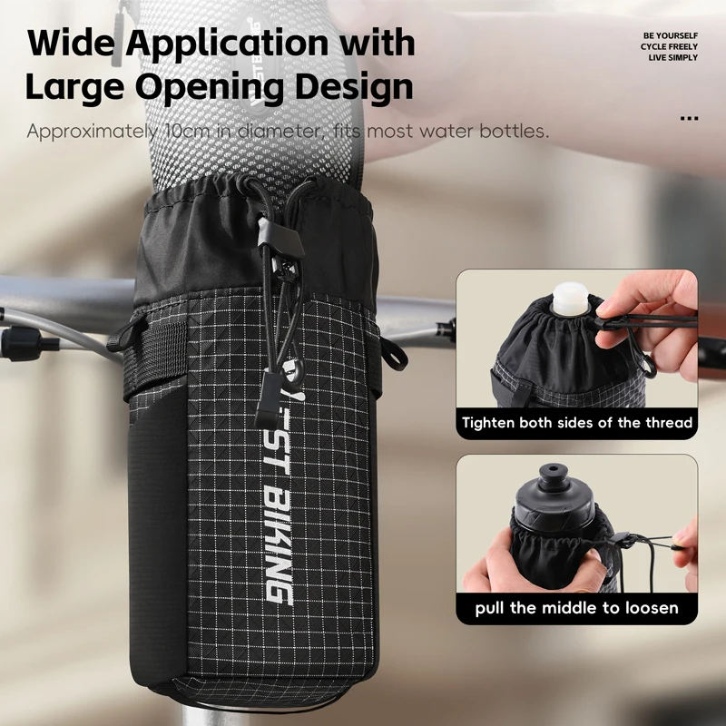 

WEST BIKING Bike Handlebar Stem Bag Heat & Cold Insulation Water Bottle Cycling Bags Bicycle Tools Storage Pouch Riding Commutin