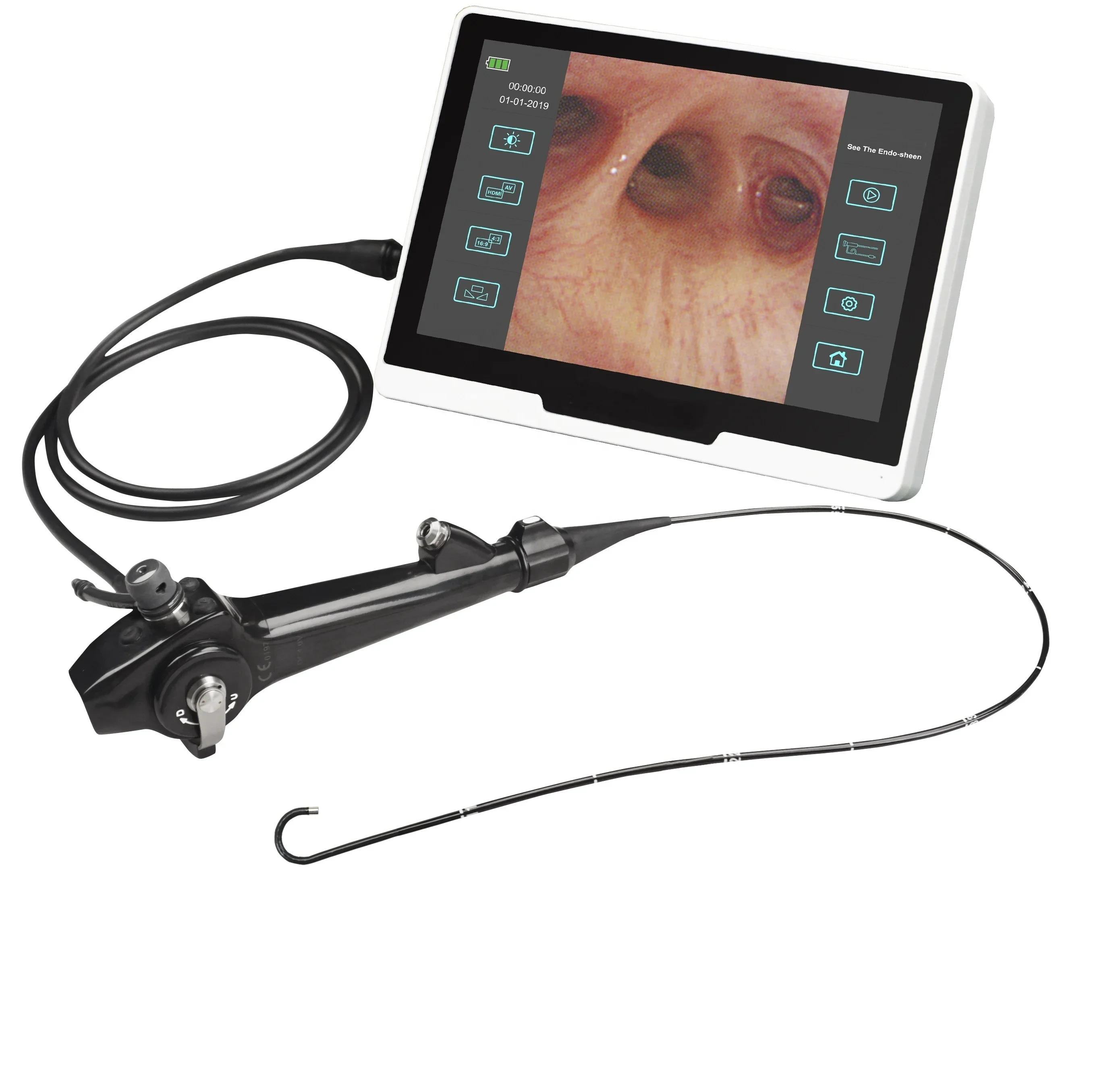 LTEF23D Hospital Pneumology Bronchoscopy 2.8mm Working Channel Flexible Hugemed Video Bronchoscope