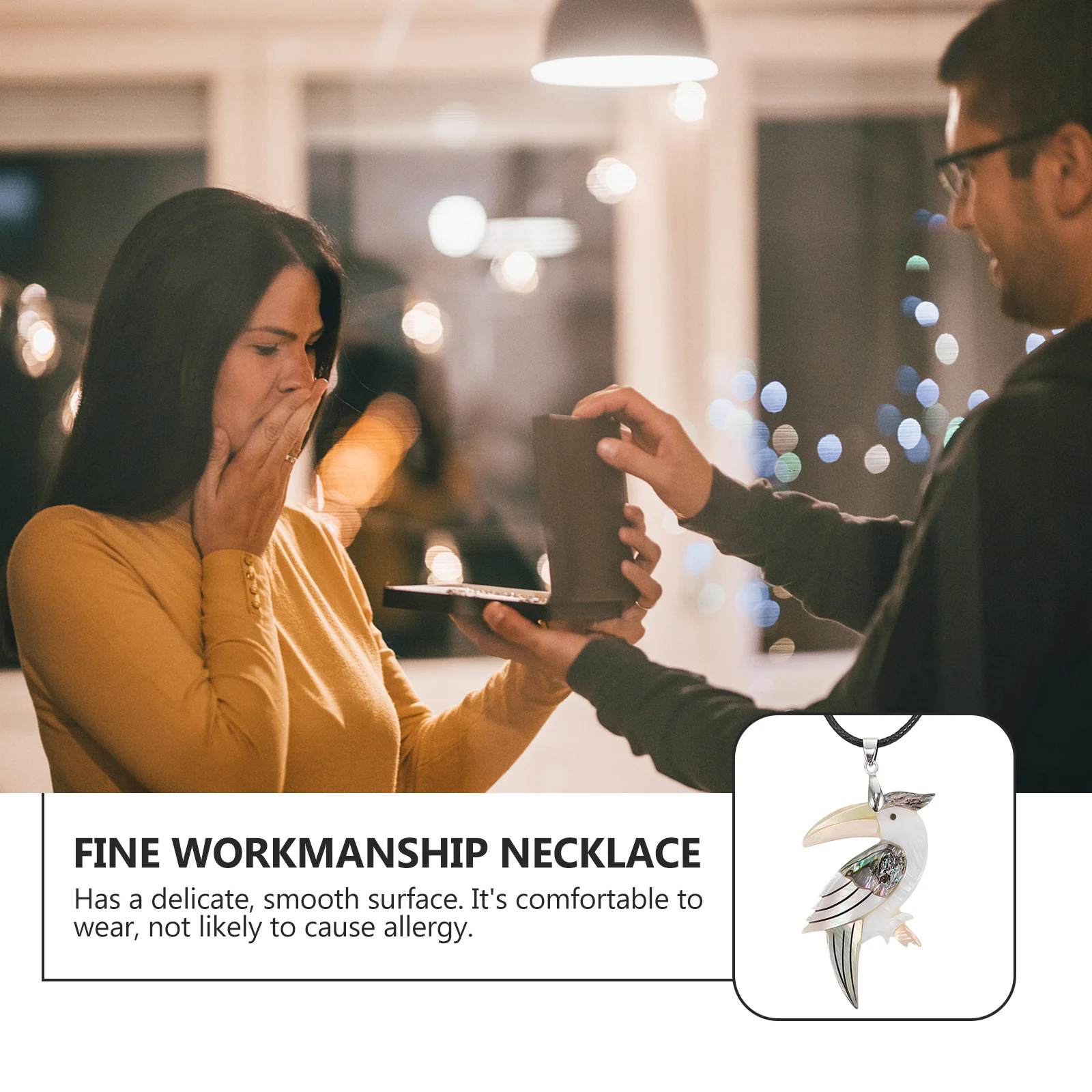 1Pcs Woman Parrot Necklace Delicate Pendant Neck Chain Elegant Jewelry for Themed Parties Parrot Stylish Necklace