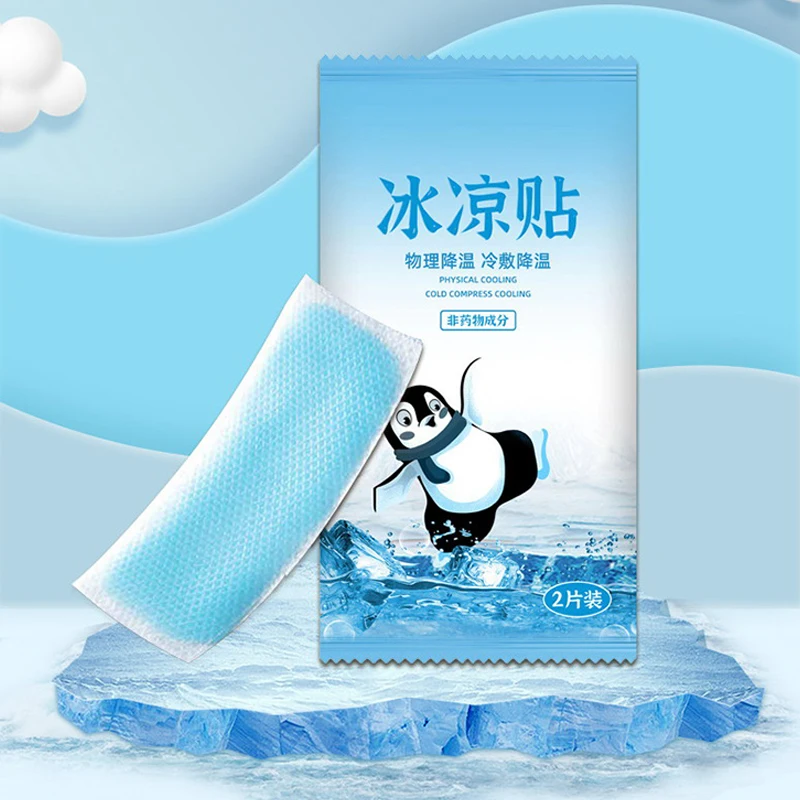 10Pcs Cooling Gel Patch Effective Fever Relieve Headache Physical Cooling Ice Patch Summer Skin-Friendly Cooling Stickers