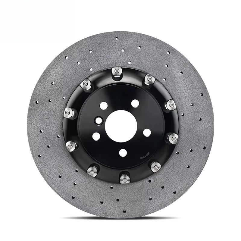 Front 380x34 mm and Rear 370x24 mm TCCB-R Carbon Fiber Ceramic Rotor for RS5 Fit Original Caliper