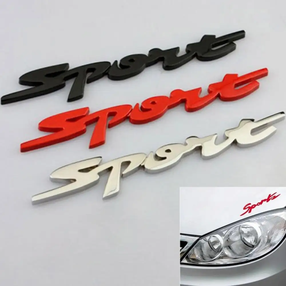 

3D Car Sport Letter Shape Design Auto Sticker Vehicle Decal Decor