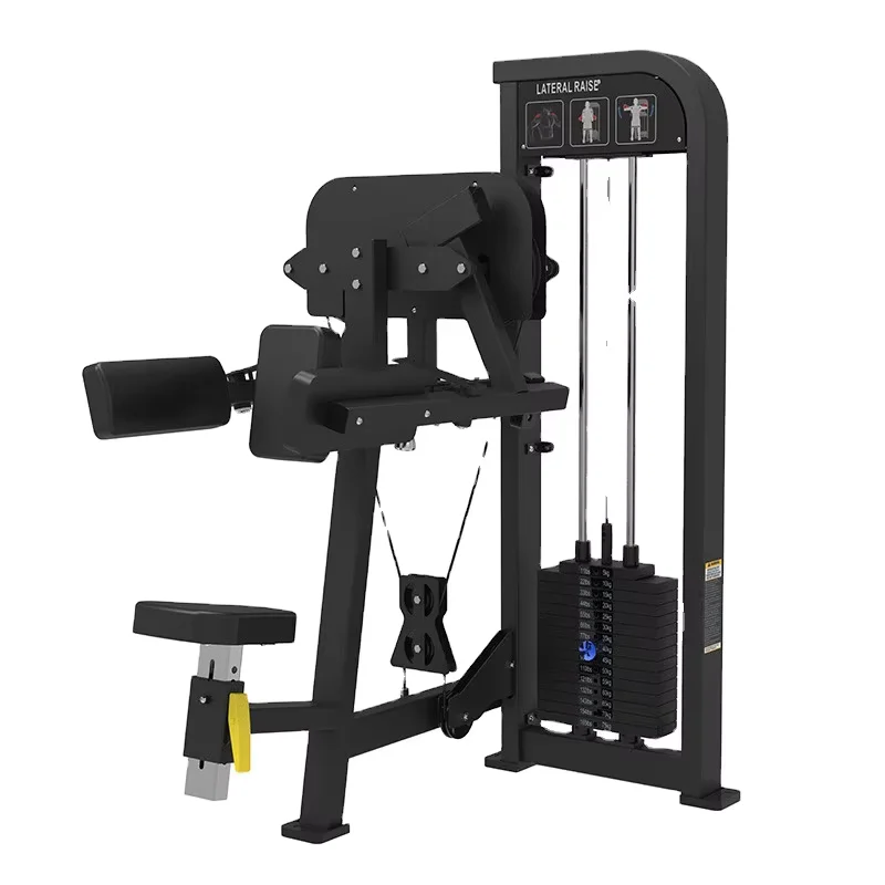 Pro Lateral Raise Machine - 100kg Adjustable Weight Stack, Rotating Handles, Laser-Cut Steel Gym Equipment