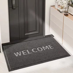 Alfombrilla de puerta delantera para exteriores, Felpudo de entrada para bienvenida, resistente, para interior y exterior, color negro