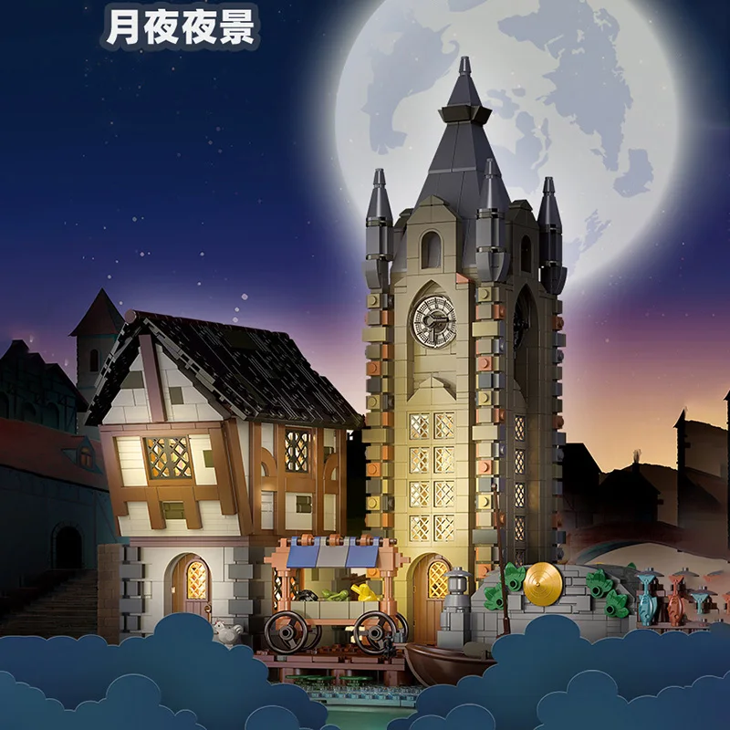 

JIESTAR 89150 Средневековый рынок: Модульная серия «Городской пейзаж», конструктор DIY, игрушки для мальчиков, праздничные подарки, 3335 деталей