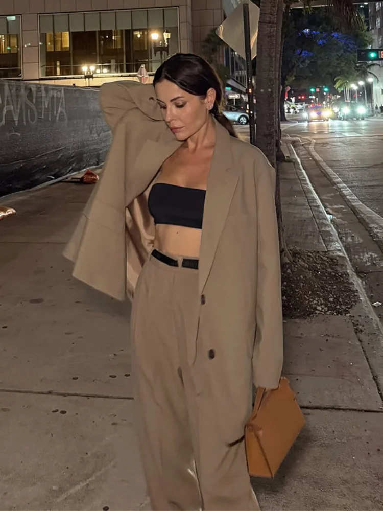 Solid Women Lapel Suits Jacket Casual Elegant Fashion Single Button Long Sleeve Suits 2025 Lady Daily Office  commute outwear