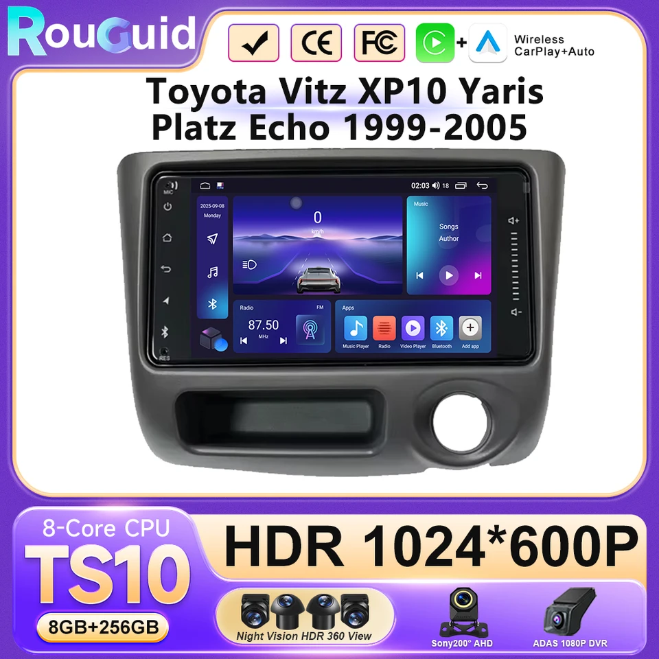Autoradio Car Radio For Toyota Vitz XP10 Yaris Platz Echo 1999
