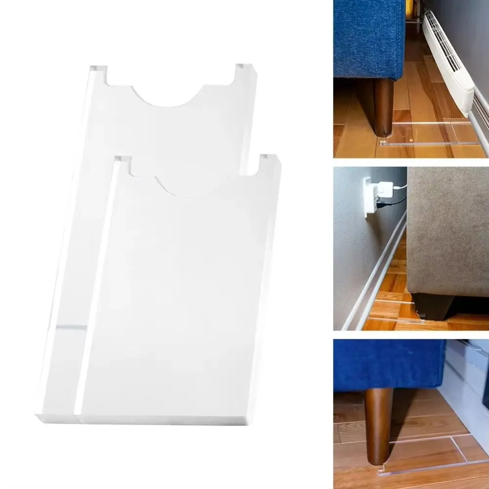 Easy Outlet Access Transparent Couch Stopper Adjustable Universal Wall Spacer Damage Prevention Non-Slip Furniture Stoppers Bed