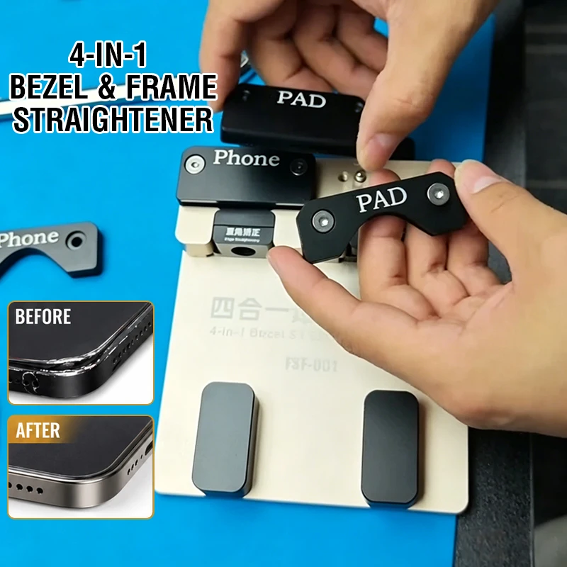 KEGUAN 4in1 Bezel Frame Straightener FSF001 Phone Tablet Right Angle Corner Rounding Repair Tools