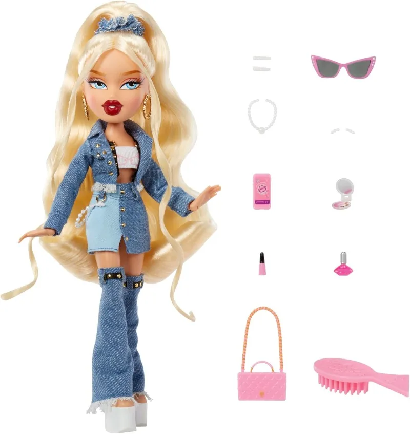 دمية MGA LOL Bratz Alwayz Sasha Cloe Yasmin Jade عصرية مع 10 ملحقات ومجموعة ألعاب ملصق هدايا للفتيات